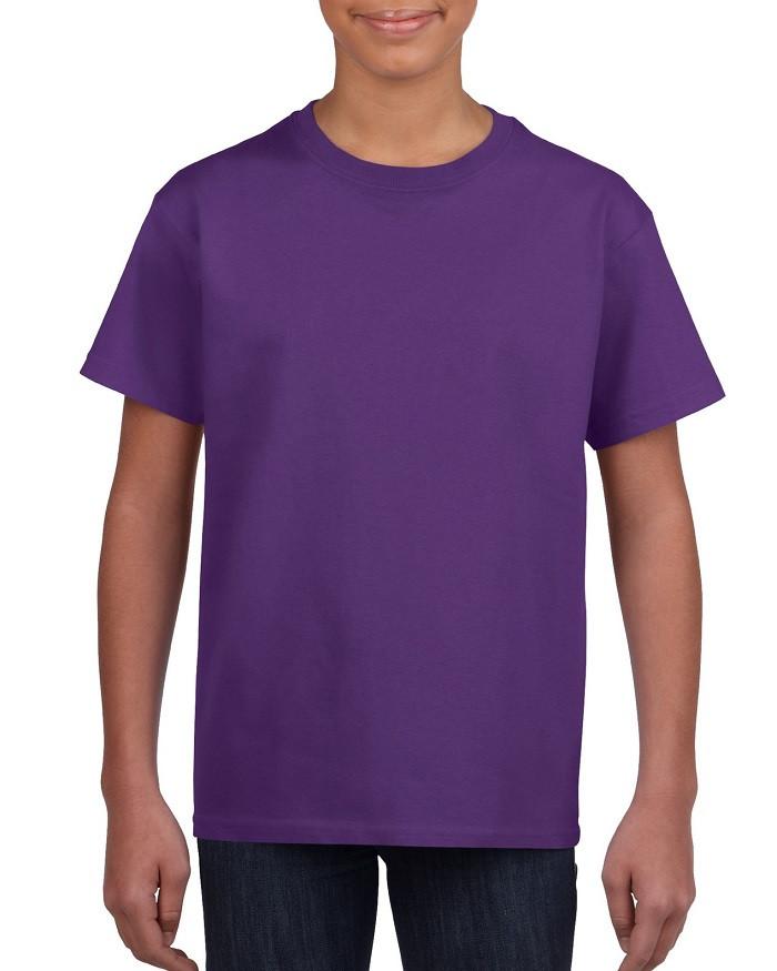 Gildan Youth Heavy Cotton T-Shirt - 100% Cotton, Classic Fit, Mediumweight Jersey (Violet, Medium)