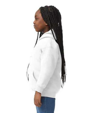 Gildan 18500B Youth Pullover Hoodie - White