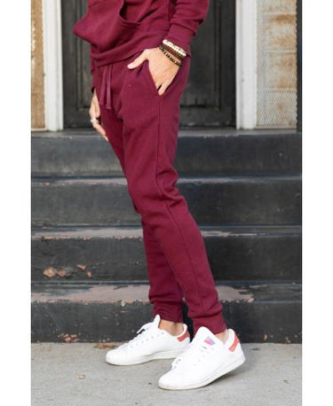 Lucky & Blessed Life 601 Joggers - Maroon
