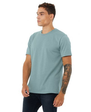 Bella Canvas 3001CVC Heather Round Neck - HTR Blue Lagoon