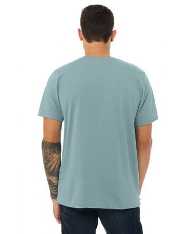 Bella Canvas 3001CVC Heather Round Neck - HTR Blue Lagoon