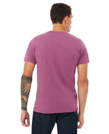 Bella Canvas 3001CVC Heather Round Neck - HTR Magenta