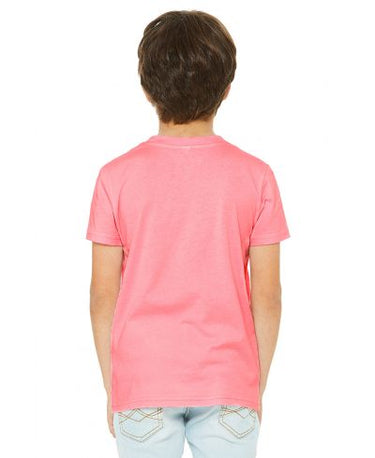 Bella Canvas 3001Y CVC Youth Heather Tee - Neon Pink