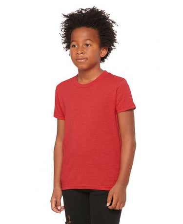Bella Canvas 3001Y CVC Youth Heather Tee - HTR Red