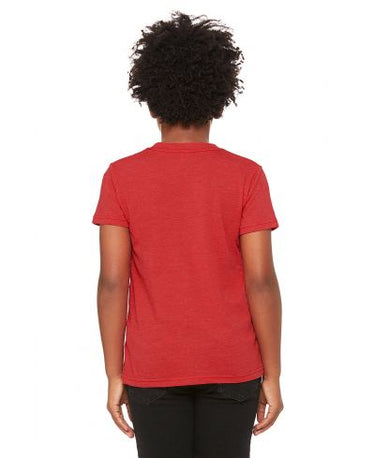 Bella Canvas 3001Y CVC Youth Heather Tee - HTR Red