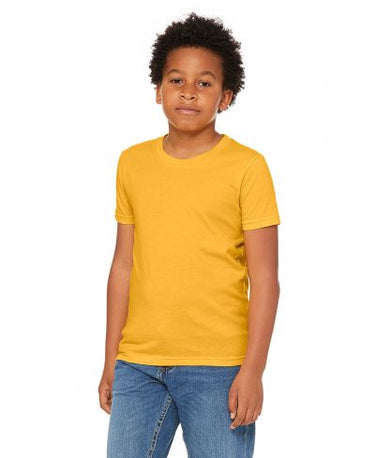 Bella Canvas 3001Y CVC Youth Heather Tee - HTR Yellow Gold