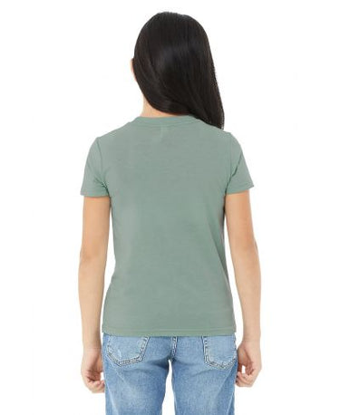 Bella Canvas 3001Y CVC Youth Heather Tee - HTR Dusty Blue