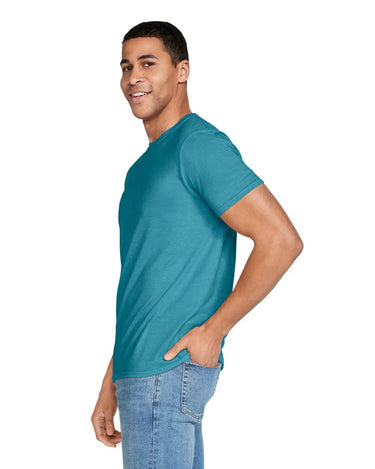 Gildan 64000 Softstyle - Heather Galapagos Blue