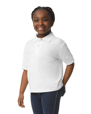 Gildan 8800B Youth Polo - White