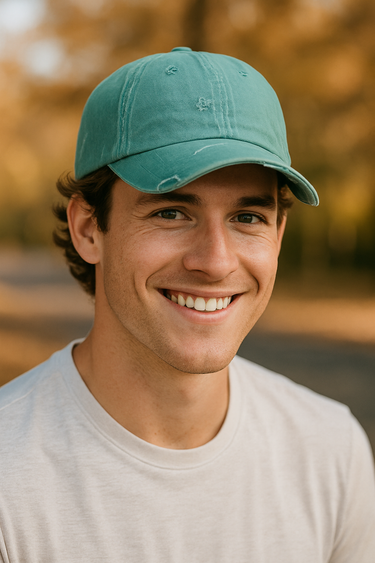 Distressed Cap - Forest Green