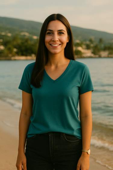 Bella Canvas 3005 V-Neck Short Sleeve - Deep Teal