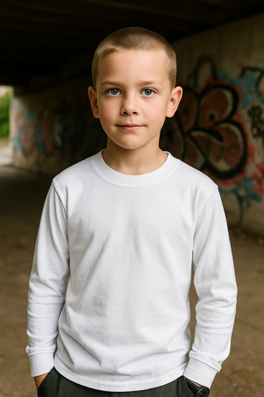 Gildan 5400B Youth Long Sleeve - White
