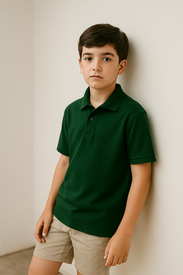 Gildan 8800B Youth Polo - Forest Green