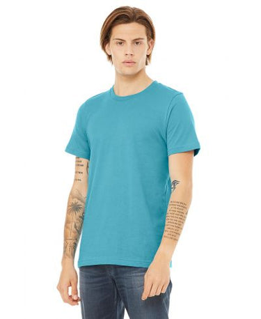 Bella Canvas 3001CVC Heather Round Neck - HTR Aqua