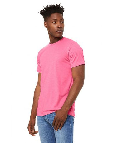 Bella Canvas 3001CVC Heather Round Neck - HTR Charity Pink