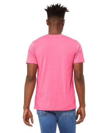 Bella Canvas 3001CVC Heather Round Neck - HTR Charity Pink