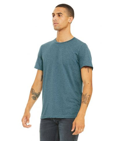 Bella Canvas 3001CVC Heather Round Neck - HTR Deep Teal