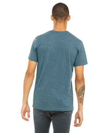 Bella Canvas 3001CVC Heather Round Neck - HTR Deep Teal