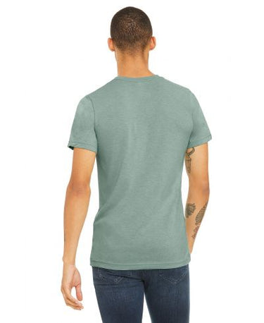 Bella Canvas 3001CVC Heather Round Neck - HTR Dusty Blue