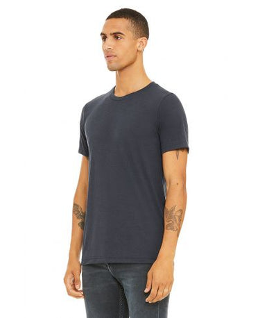 Bella Canvas 3001CVC Heather Round Neck - HTR Midnight Navy