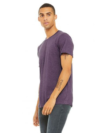 Bella Canvas 3001CVC Heather Round Neck - HTR Team Purple