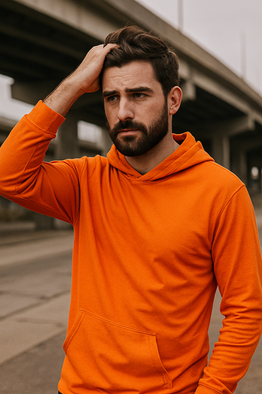 Hooded Longsleeve - Safety Orange