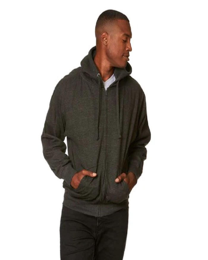 Dark grey zip discount up