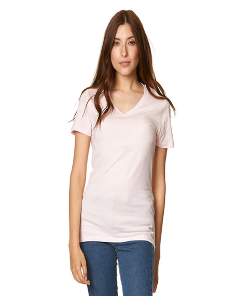 Baby pink v best sale neck t shirt