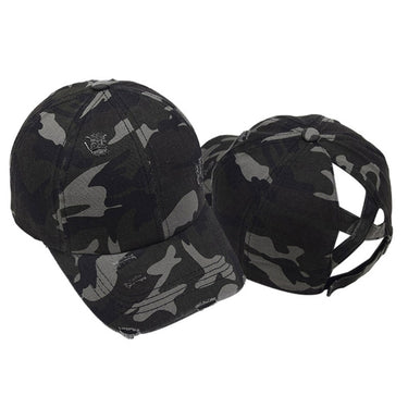 Criss-Cross Cap - Camouflage Grey