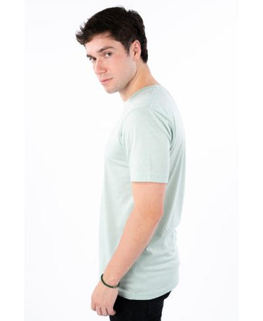 Lucky & Blessed Life 3142P Sublimation T-Shirt - Heather Stone Blue