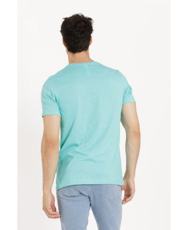 Lucky & Blessed Life 3142P Sublimation T-Shirt - Heather Turquoise
