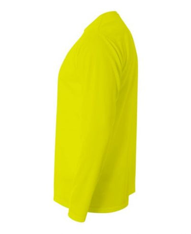 A4 N3165 Cooling Performance Long Sleeve - Safety Yellow