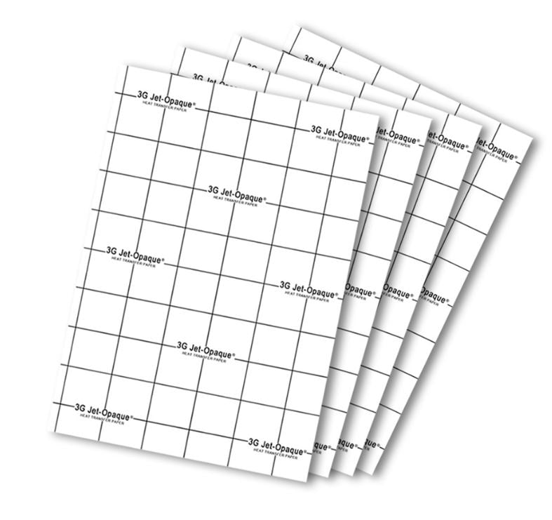 100 Sheets Bulk Printable Inkjet Iron-on Heat Transfer Paper DARK