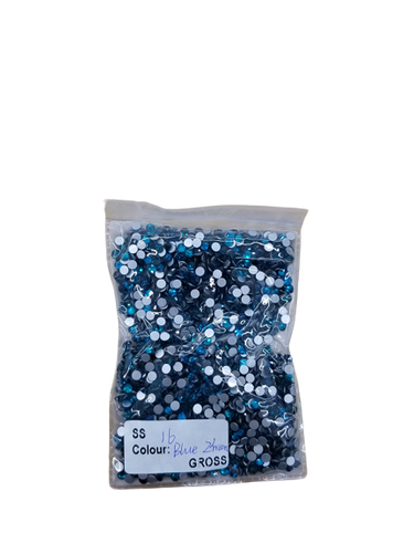 Small Bag Glue On Rhinestones - Blue Ziron