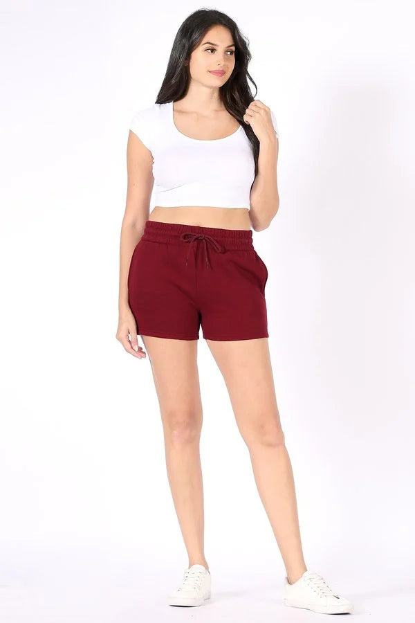 Maroon cheap sweat shorts