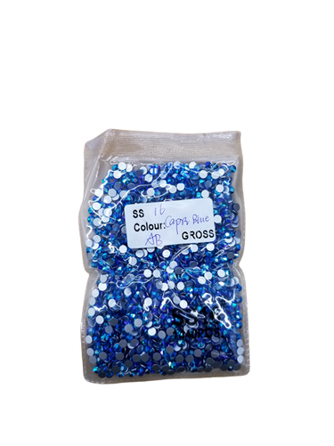 Small Bag Glue On Rhinestones - Capri Blue
