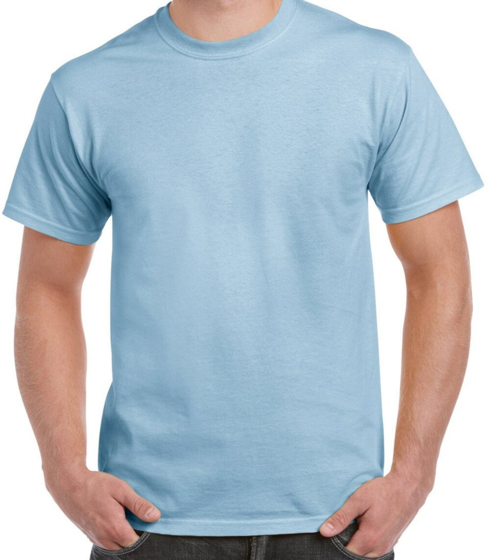 Gildan Missy Fit Heavy Cotton T-Shirt - Light Blue, Size Small
