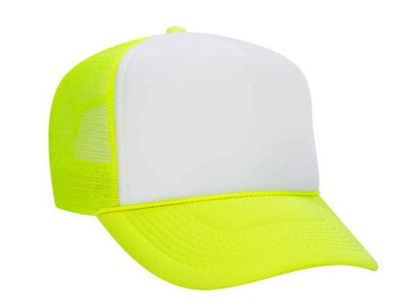Trucker Hat Neon Color Cap Flexfit Unisex Panel Trucker Cap 6511