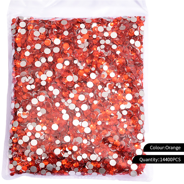 Big Bag Hot Fix Rhinestones - Orange – Lucky Wholesale