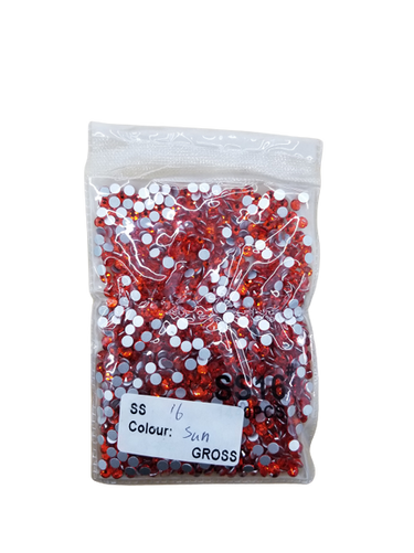 Small Bag Glue On Rhinestones - Orange