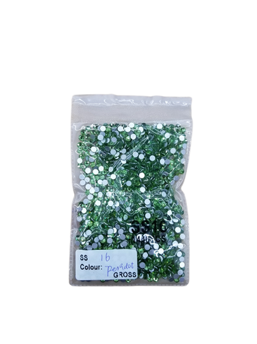 Small Bag Glue On  Rhinestones - Peridot