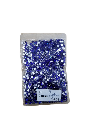 Small Bag Glue On Rhinestones - Sapphire