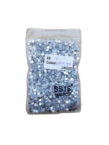 Small Bag Glue On Rhinestones - White Opal